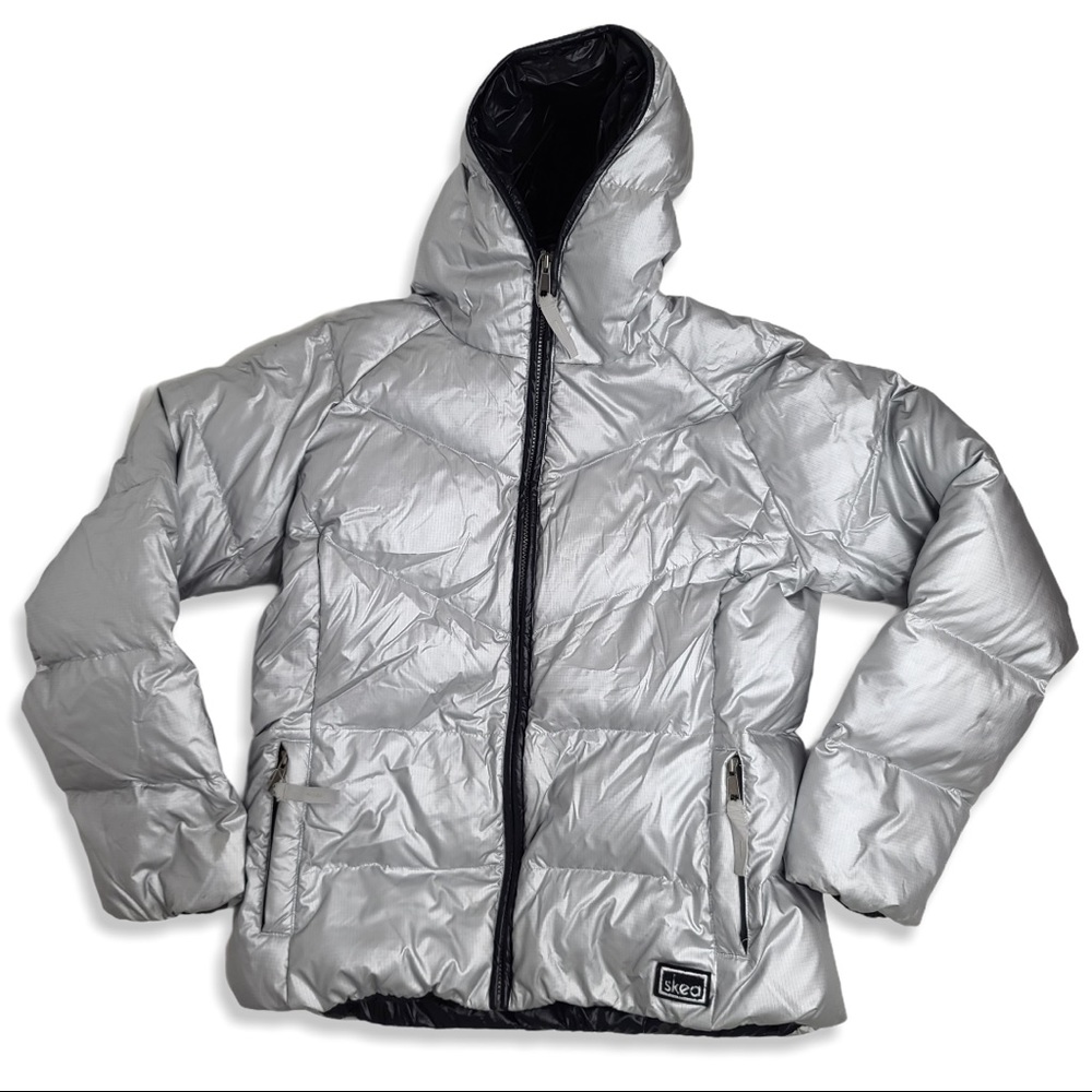SKEA Goose Down silver Parka Ski Hooded coat 12
